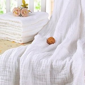 Organic White Dream Blanket Bamboo Cotton 4 Layer